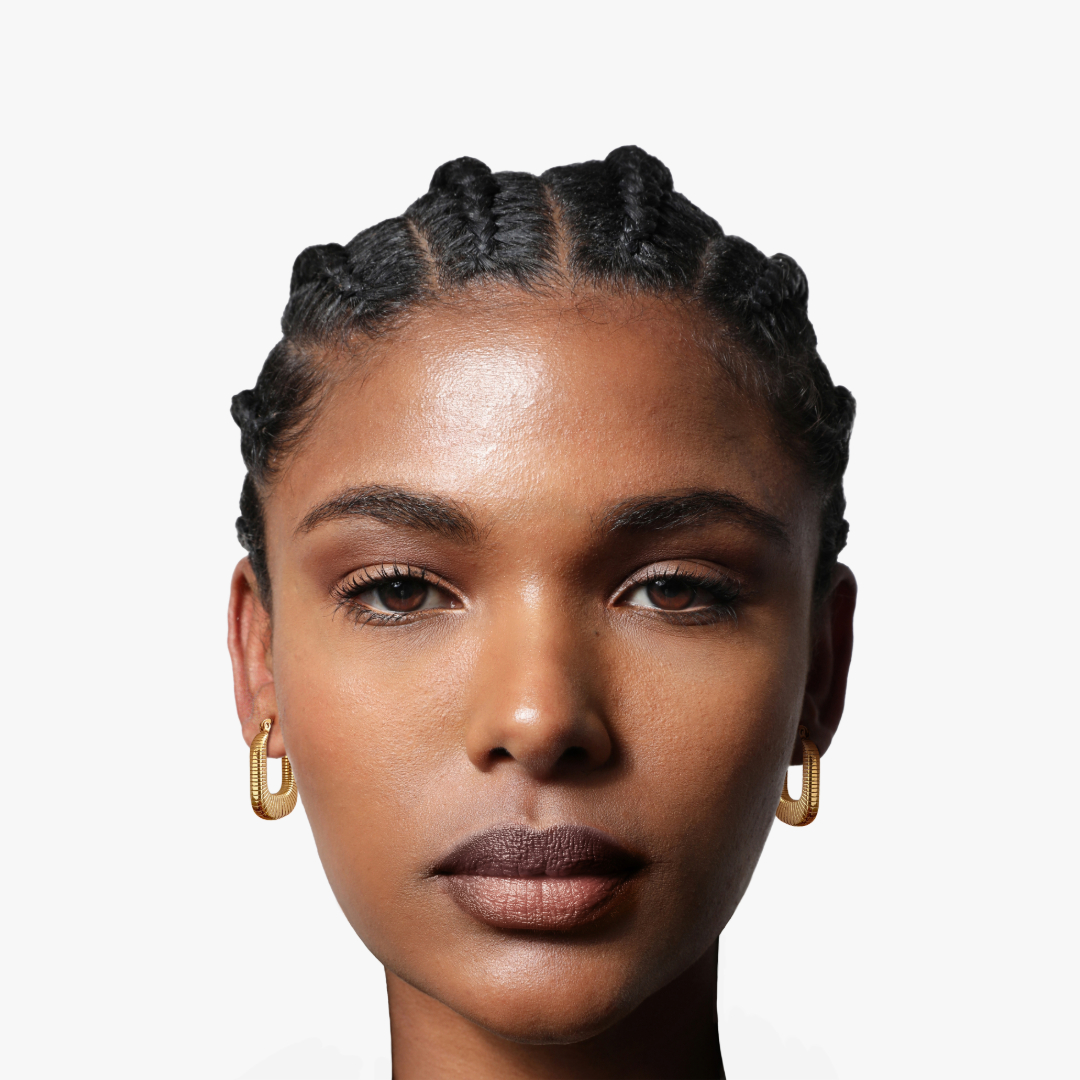 RECTANGULAR HOOP EARRINGS (GOLD)